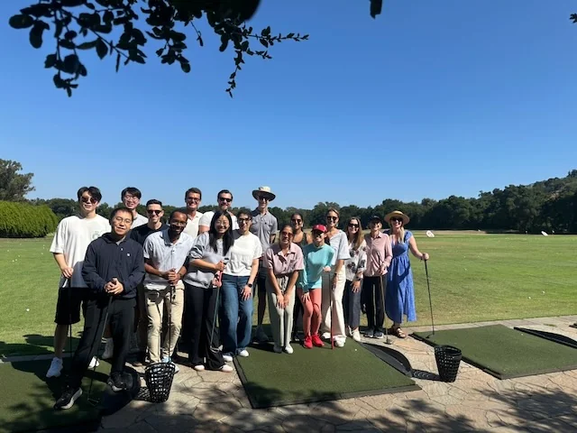 Chuck Eesley with the research group at a group outing